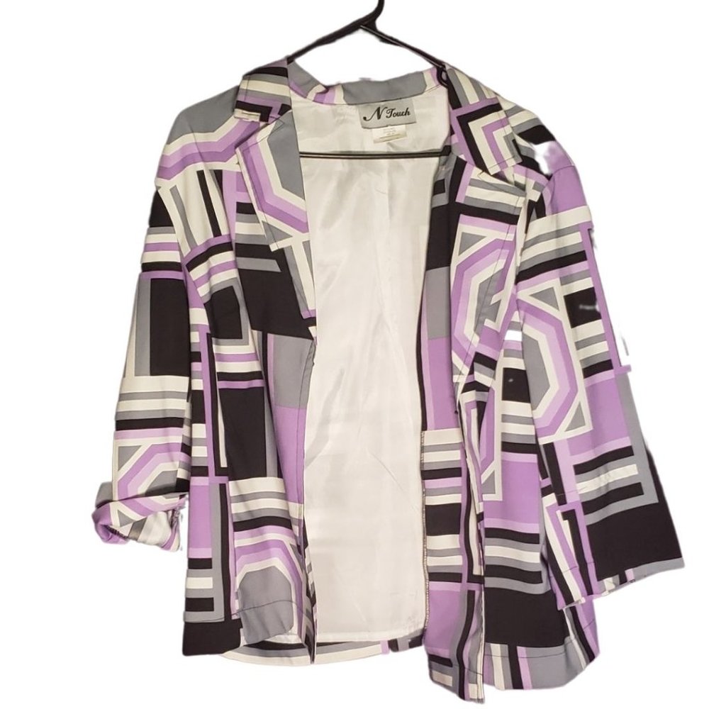 N Touch size 14 purple and black blazer